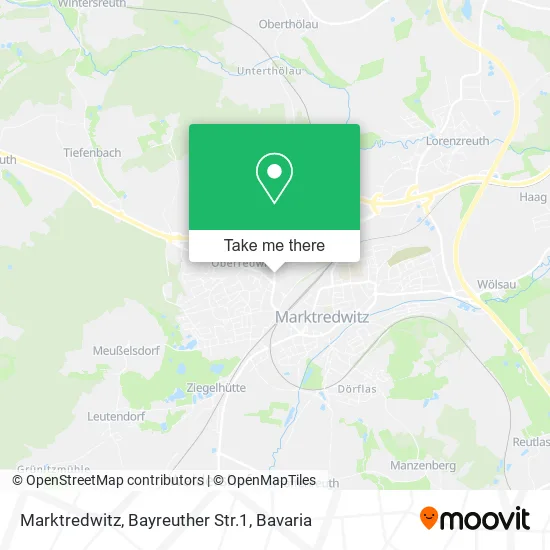 Карта Marktredwitz, Bayreuther Str.1