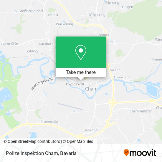 Polizeiinspektion Cham map