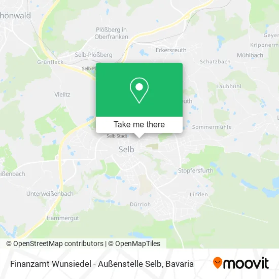 Карта Finanzamt Wunsiedel - Außenstelle Selb