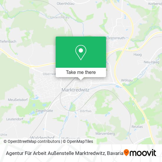 Agentur Für Arbeit Außenstelle Marktredwitz map