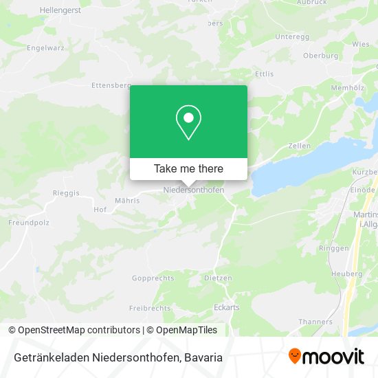 Getränkeladen Niedersonthofen map