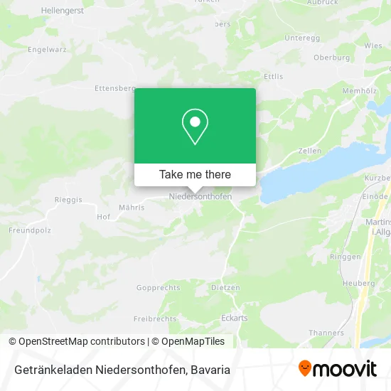 Карта Getränkeladen Niedersonthofen