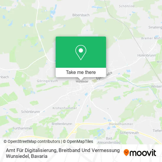Карта Amt Für Digitalisierung, Breitband Und Vermessung Wunsiedel