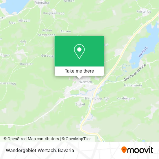 Карта Wandergebiet Wertach