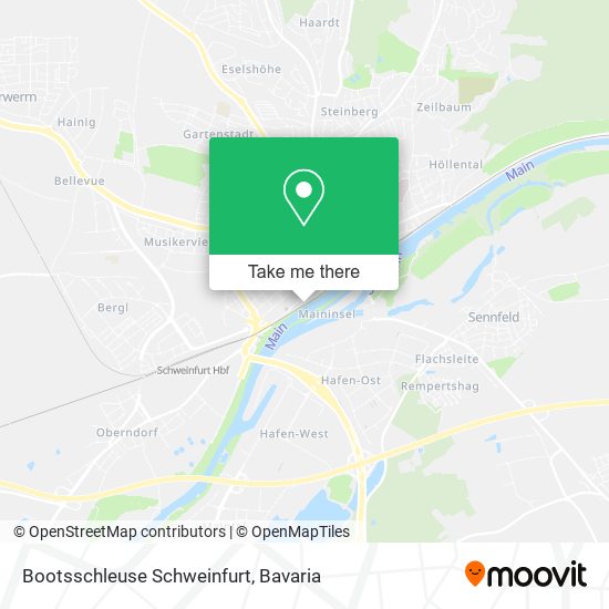 Карта Bootsschleuse Schweinfurt