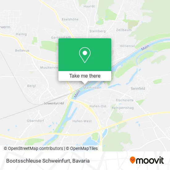 Карта Bootsschleuse Schweinfurt