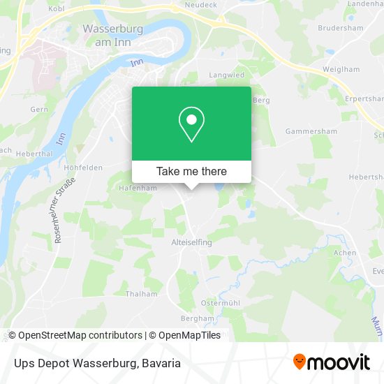 Ups Depot Wasserburg map