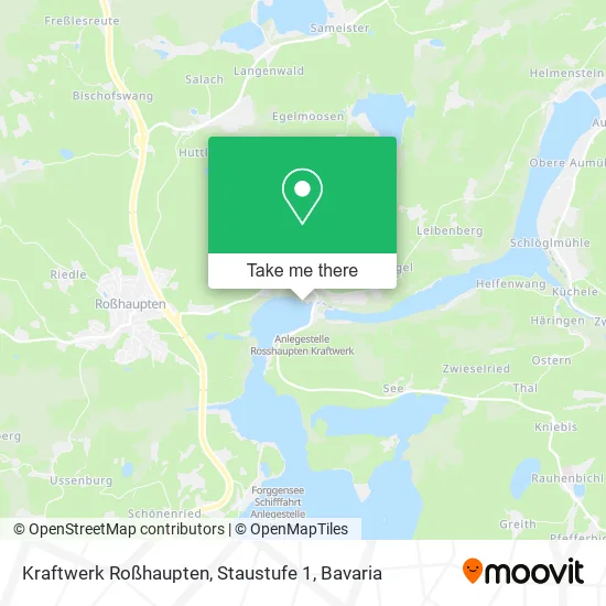 Карта Kraftwerk Roßhaupten, Staustufe 1