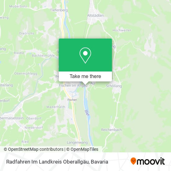 Radfahren Im Landkreis Oberallgäu map