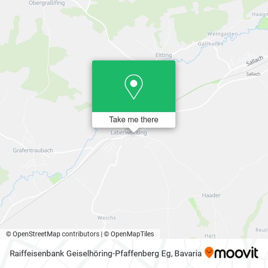 Карта Raiffeisenbank Geiselhöring-Pfaffenberg Eg