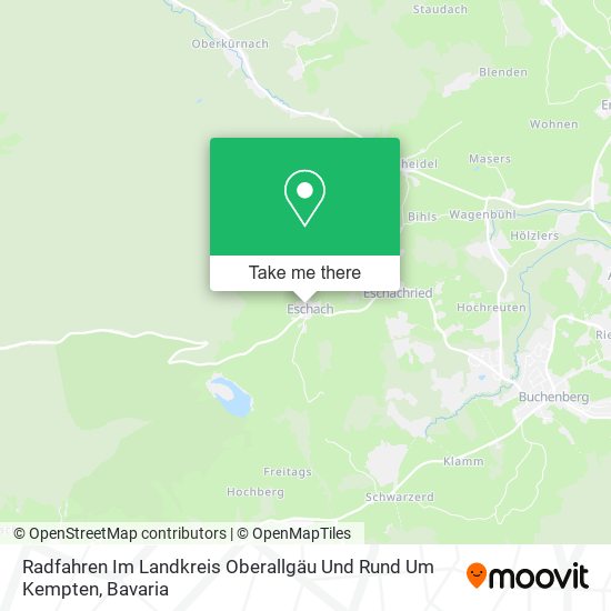 Radfahren Im Landkreis Oberallgäu Und Rund Um Kempten map