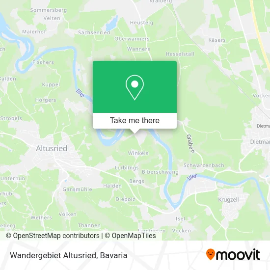 Карта Wandergebiet Altusried