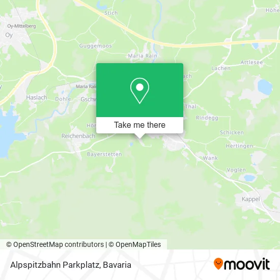 Карта Alpspitzbahn Parkplatz