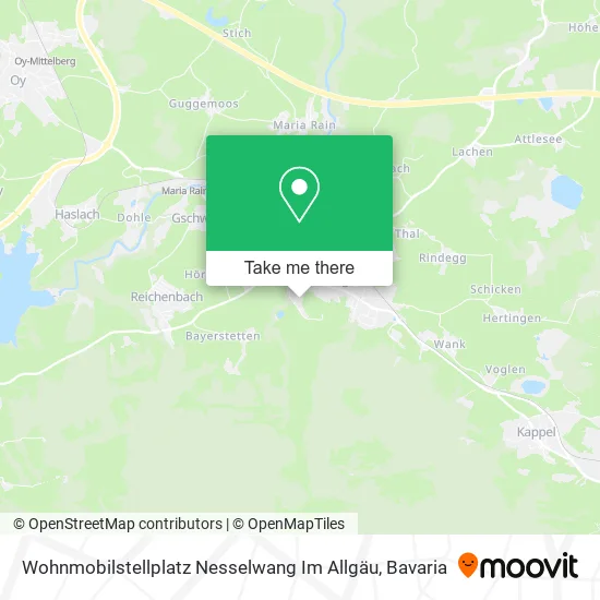 Карта Wohnmobilstellplatz Nesselwang Im Allgäu