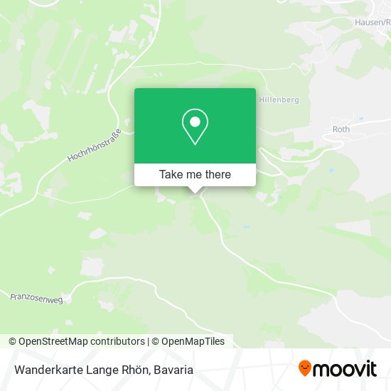 Wanderkarte Lange Rhön map