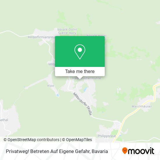 Privatweg! Betreten Auf Eigene Gefahr map