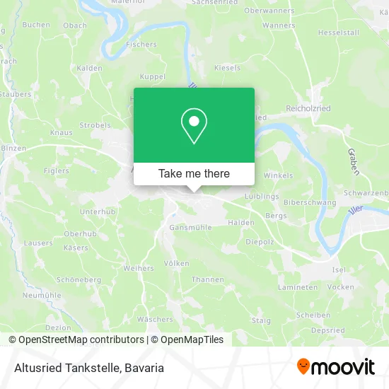 Карта Altusried Tankstelle