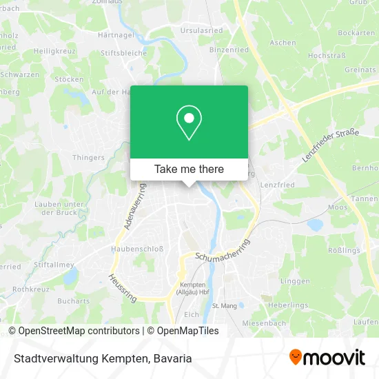 Карта Stadtverwaltung Kempten