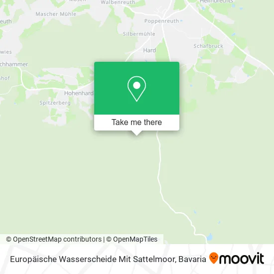 Карта Europäische Wasserscheide Mit Sattelmoor