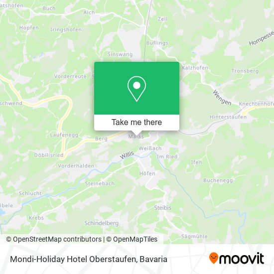 Карта Mondi-Holiday Hotel Oberstaufen