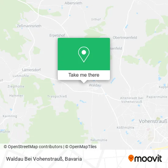 Карта Waldau Bei Vohenstrauß