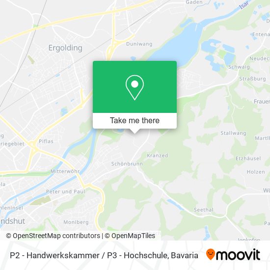 P2 - Handwerkskammer / P3 - Hochschule map