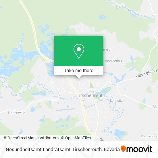 Gesundheitsamt Landratsamt Tirschenreuth map