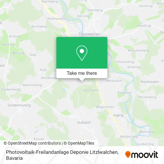 Карта Photovoltaik-Freilandanlage Deponie Litzlwalchen