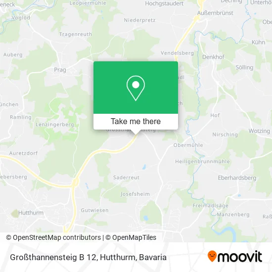 Карта Großthannensteig B 12, Hutthurm
