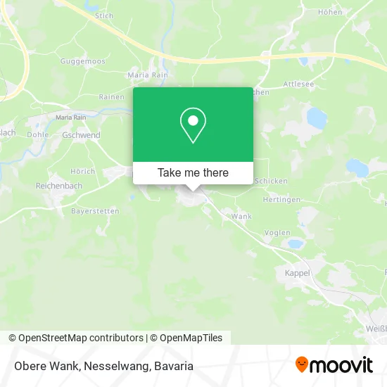 Карта Obere Wank, Nesselwang