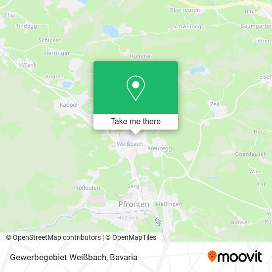 Gewerbegebiet Weißbach map