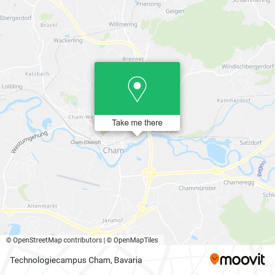 Карта Technologiecampus Cham
