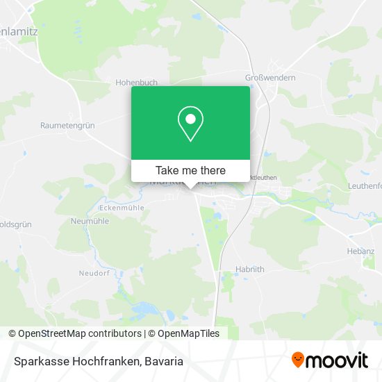 Sparkasse Hochfranken map