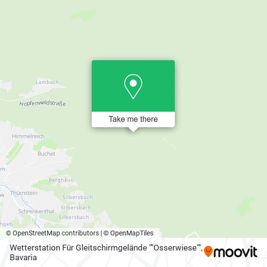 Wetterstation Für Gleitschirmgelände ""Osserwiese"" map