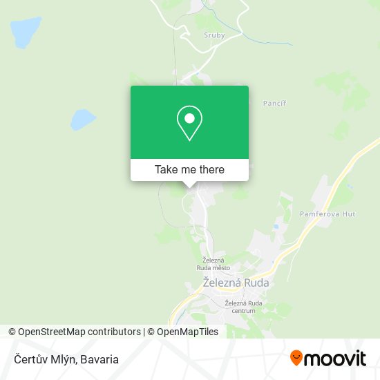 Čertův Mlýn map