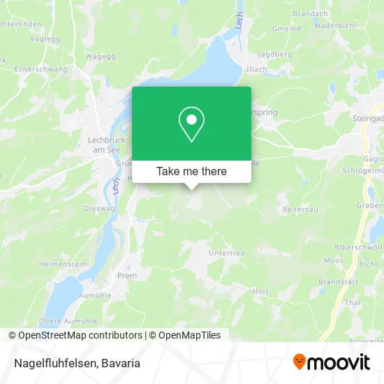 Карта Nagelfluhfelsen