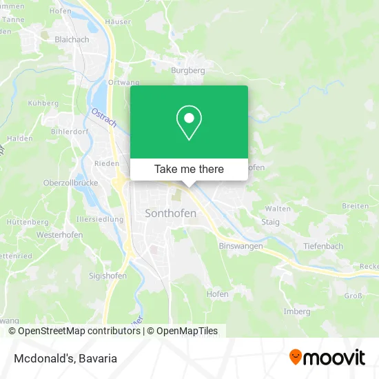 Карта Mcdonald's