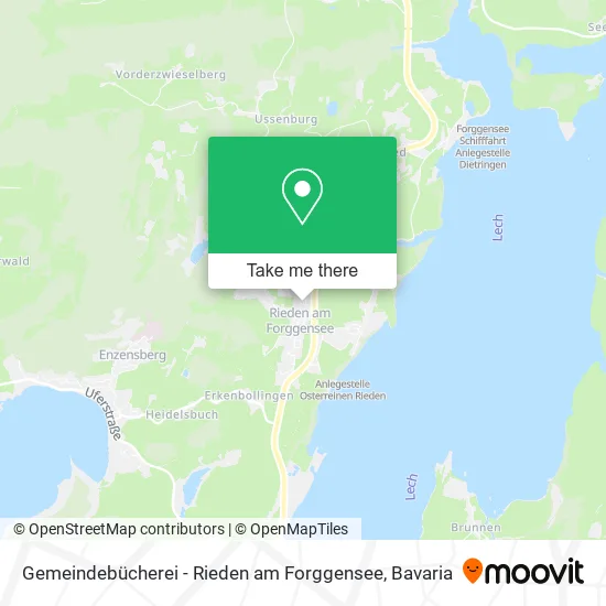 Карта Gemeindebücherei - Rieden am Forggensee