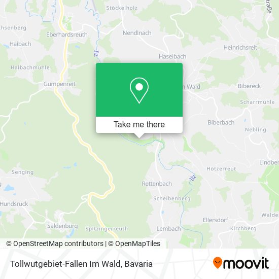 Tollwutgebiet-Fallen Im Wald map