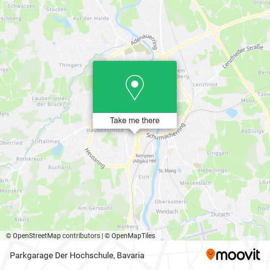 Parkgarage Der Hochschule map