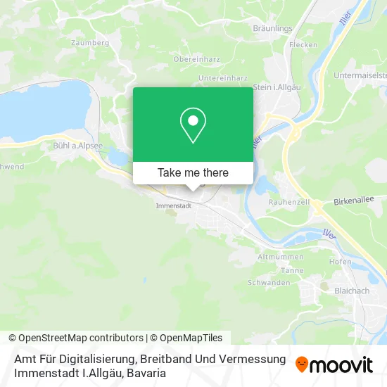 Карта Amt Für Digitalisierung, Breitband Und Vermessung Immenstadt I.Allgäu