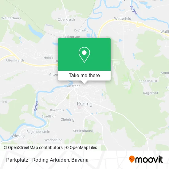 Карта Parkplatz - Roding Arkaden