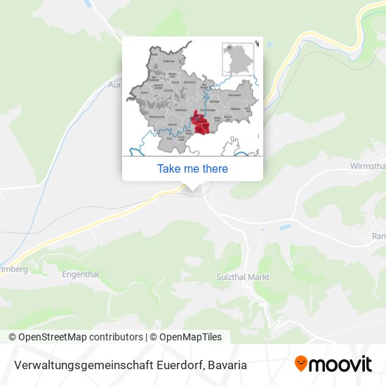 Карта Verwaltungsgemeinschaft Euerdorf