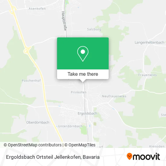 Карта Ergoldsbach Ortsteil Jellenkofen
