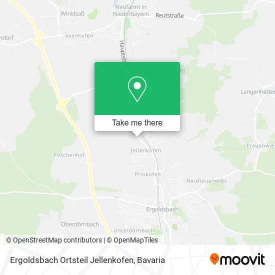 Карта Ergoldsbach Ortsteil Jellenkofen
