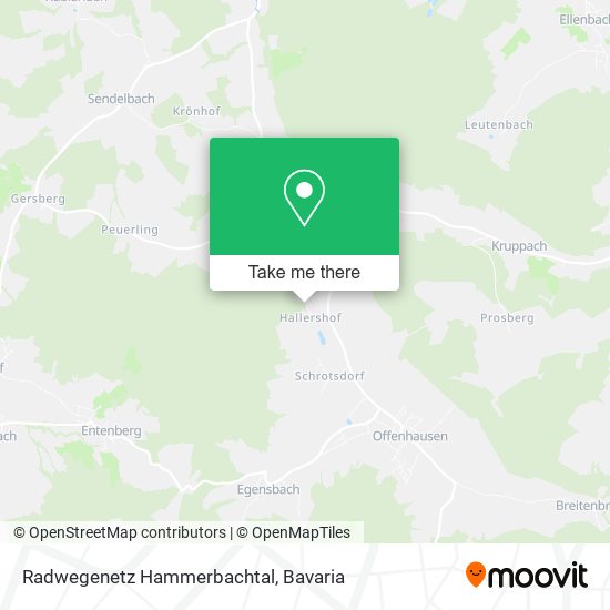 Radwegenetz Hammerbachtal map