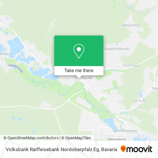 Карта Volksbank Raiffeisebank Nordoberpfalz Eg