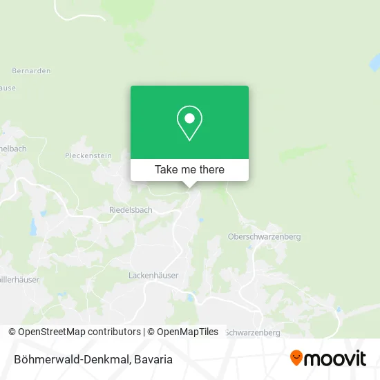 Карта Böhmerwald-Denkmal