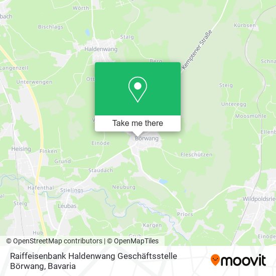 Raiffeisenbank Haldenwang Geschäftsstelle Börwang map
