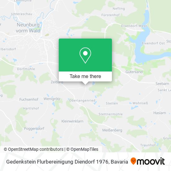 Gedenkstein Flurbereinigung Diendorf 1976 map